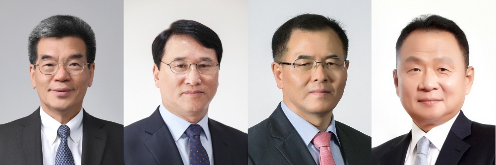 (왼쪽부터) 가삼현 부회장, 한영석 부회장, 강달호 부회장, 손동연 부회장.(사진=현대중공업그룹)
