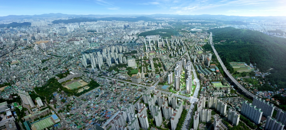 학익 SK뷰 광역조감도.(사진=SK에코플랜트)