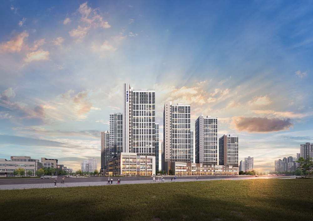 내포신도시 유보라 마크에디션&파피에르 내포 투시도.(사진=반도건설)