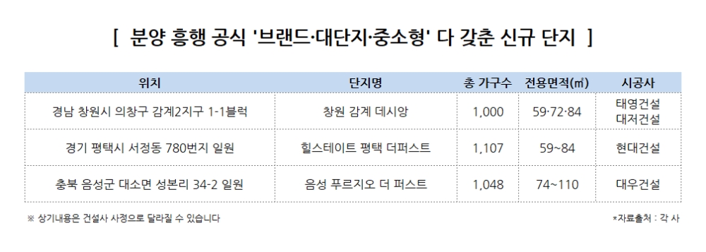 분양 흥행공식 ‘브랜드+대단지+중소형’…하반기에도 이어진다
