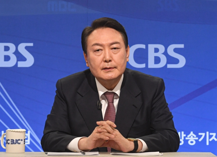 국민의힘 윤석열 대선후보가 28일 서울 한국방송회관에서 열린 한국방송기자클럽 초청 토론회에서 발언하고 있다. 사진=연합뉴스