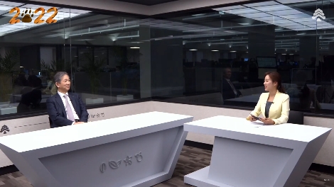 황성엽 신영증권 대표이사가 3일 오전 비대면 시무식에서 직원과 새해 덕담을 나누고 있다. 사진=신영증권