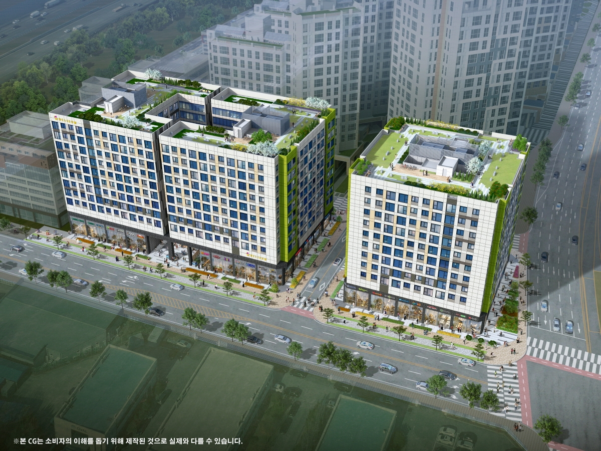 동탄역 헤리움 센트럴 1·2·3차 조감도.(사진=힘찬건설)