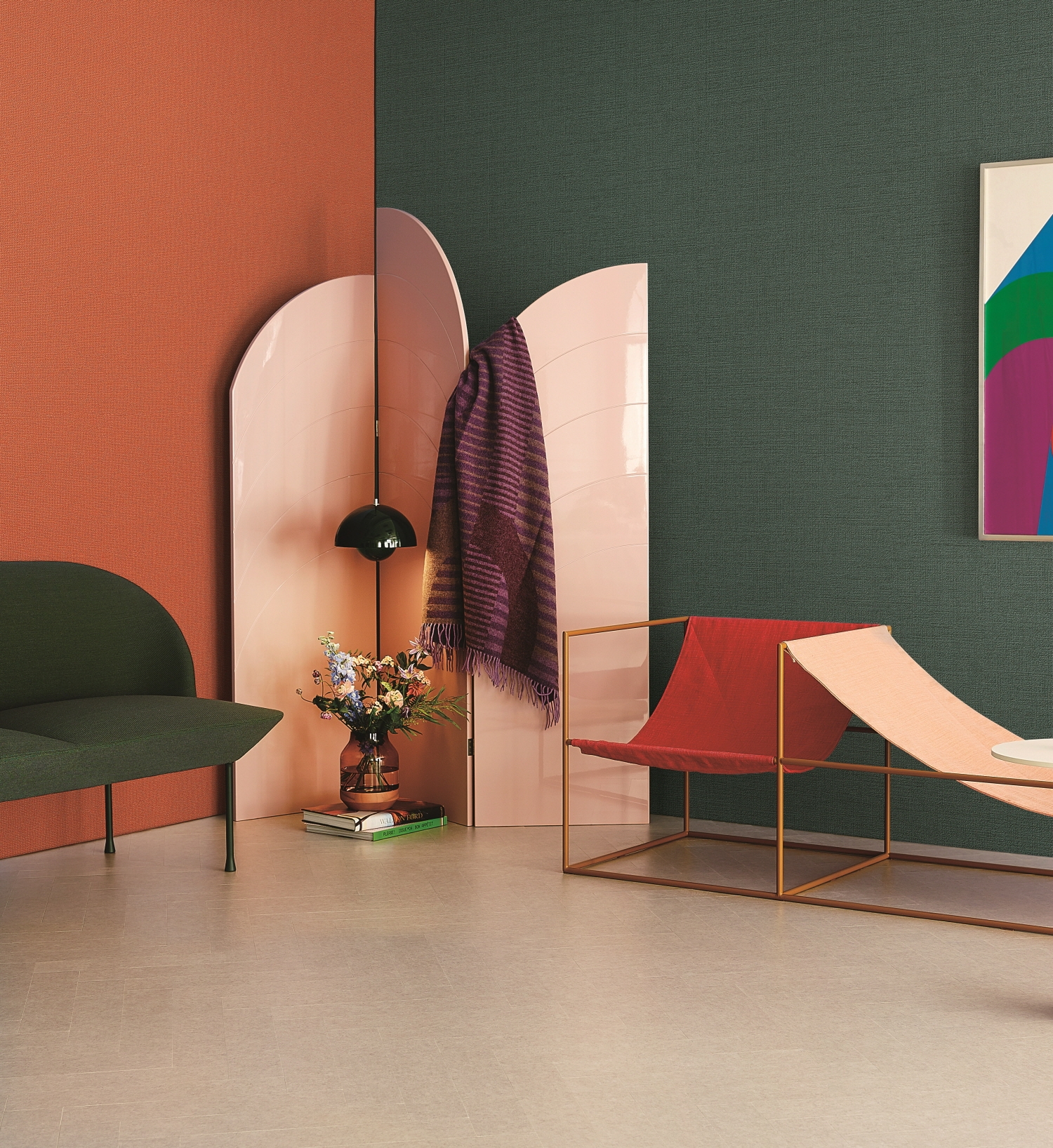 LX지인 벽지 베스띠_스크래치 케어 컬렉션이 시공된 거실 공간.(사진=LX하우시스)