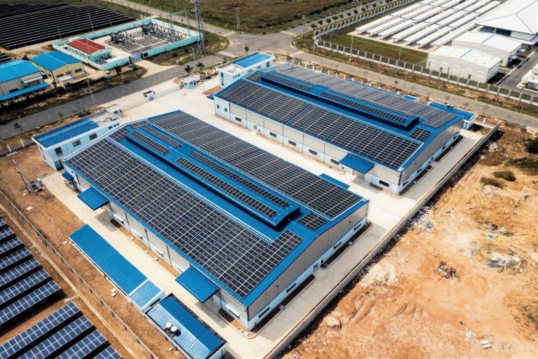베트남 소나데지 산업단지 지붕태양광 시설.(사진=SK에코플랜트)