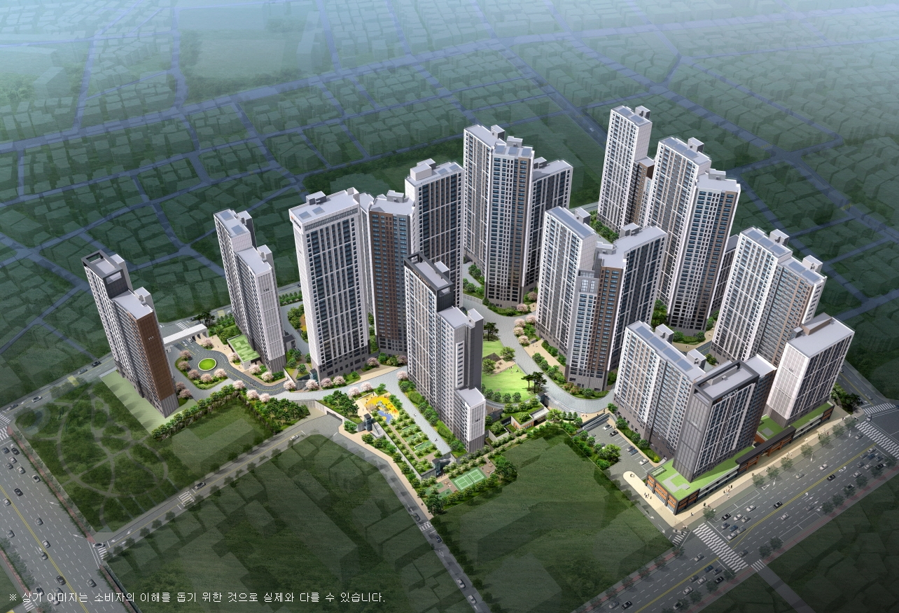 호반써밋 그랜드 센트럴 조감도.(사진=호반건설)