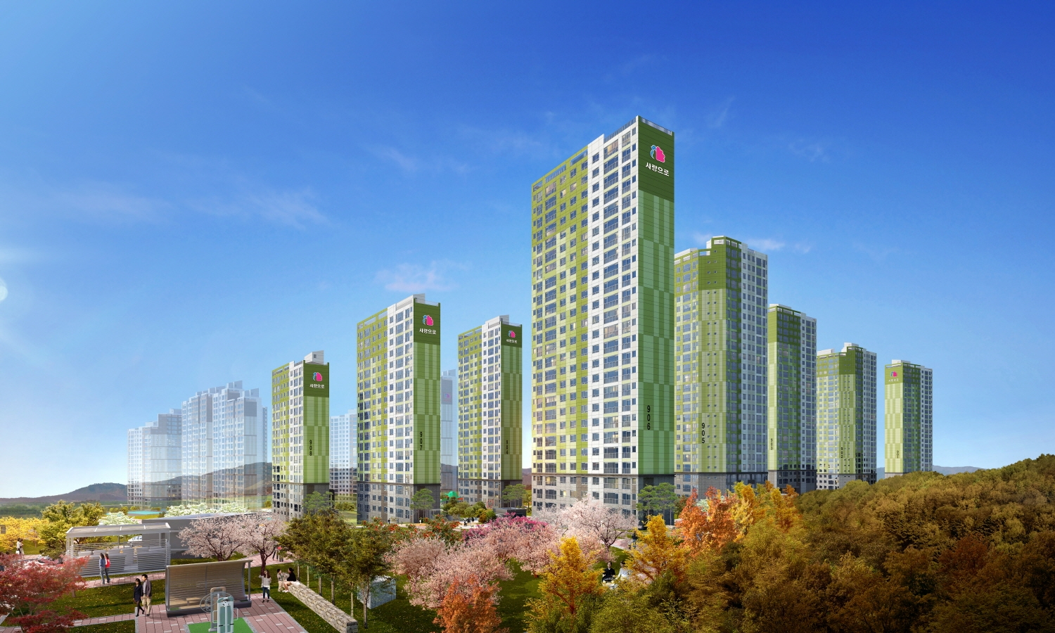 여수웅천 마린파크애시앙 아파트 투시도.(사진=부영그룹)