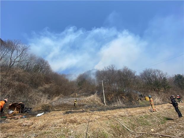 경기 연천 산불현장.(사진제공=산림청)