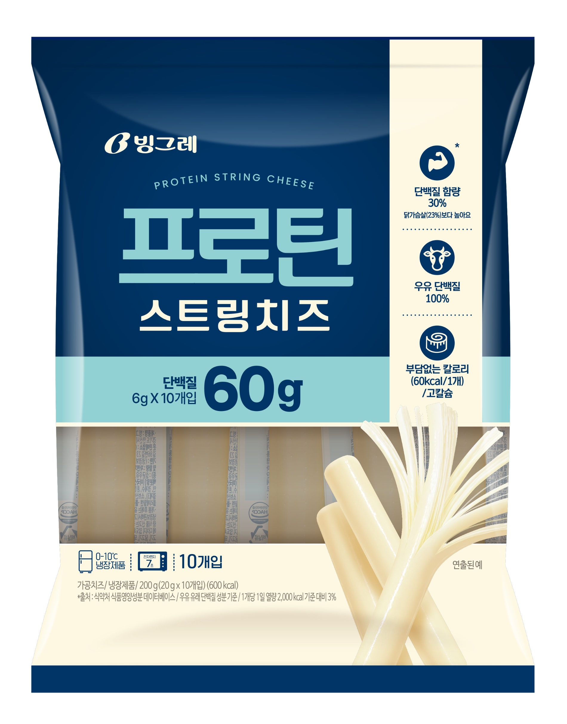 빙그레, 단백질 강화 치즈 ‘프로틴 스트링치즈’ 출시