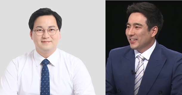 (사진왼쪽부터 함안군수 장종하 후보, 하동군수 강기태 후보),(제공=더불어민주당경남도당)