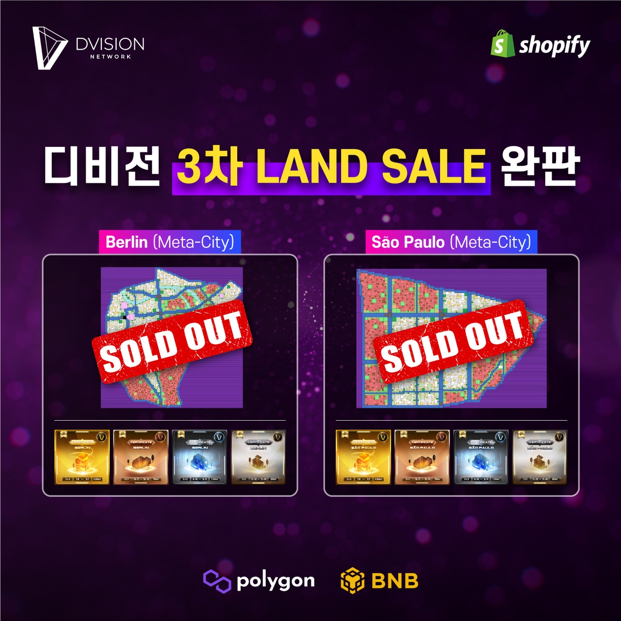 디비전 네트워크, 3차 랜드세일 완판