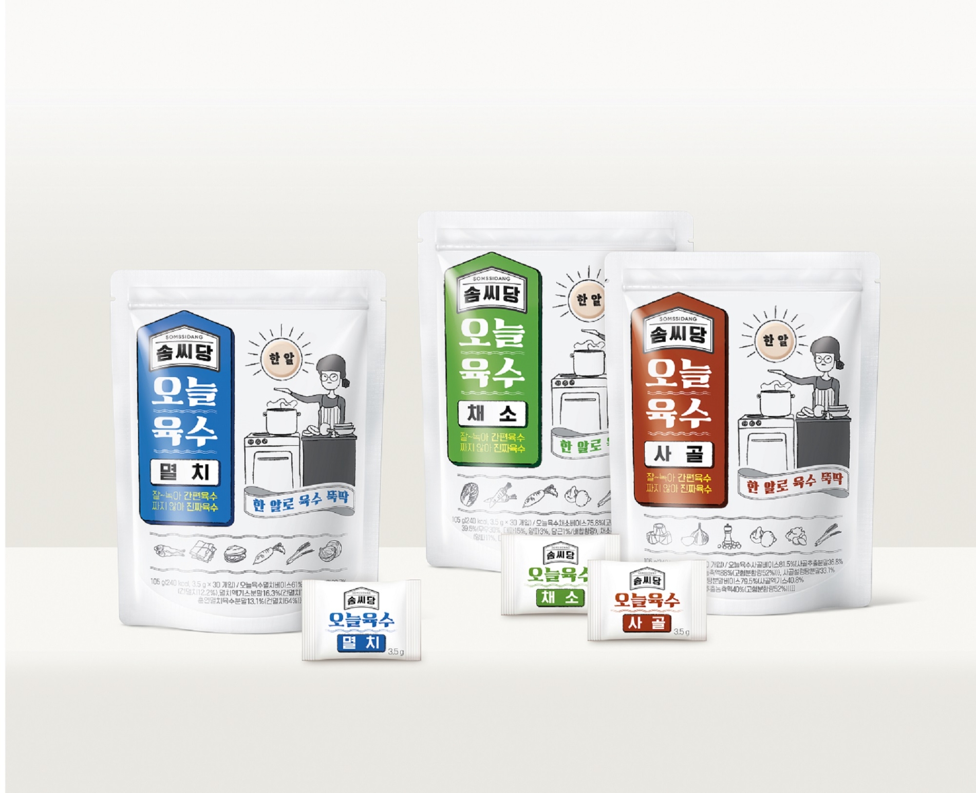 팔도, 조미식품 브랜드 ‘솜씨당’ 론칭...신제품 오늘육수 3종 출시