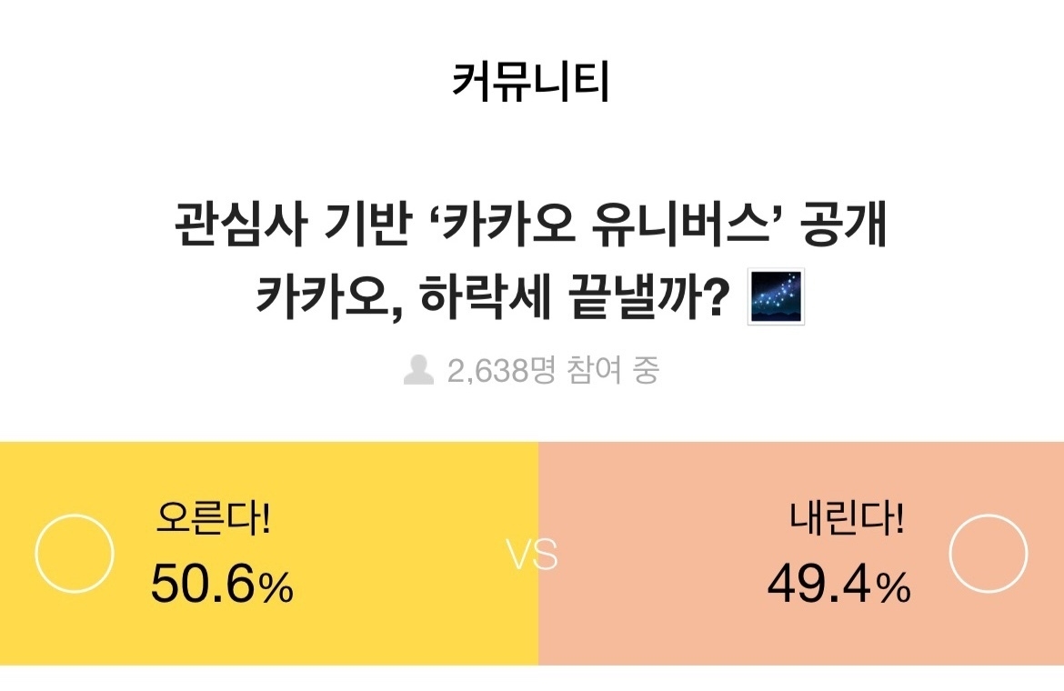 증권플러스 ‘카카오 유니버스’ 공개한 카카오 주가 전망에 “투자자 의견 분분”