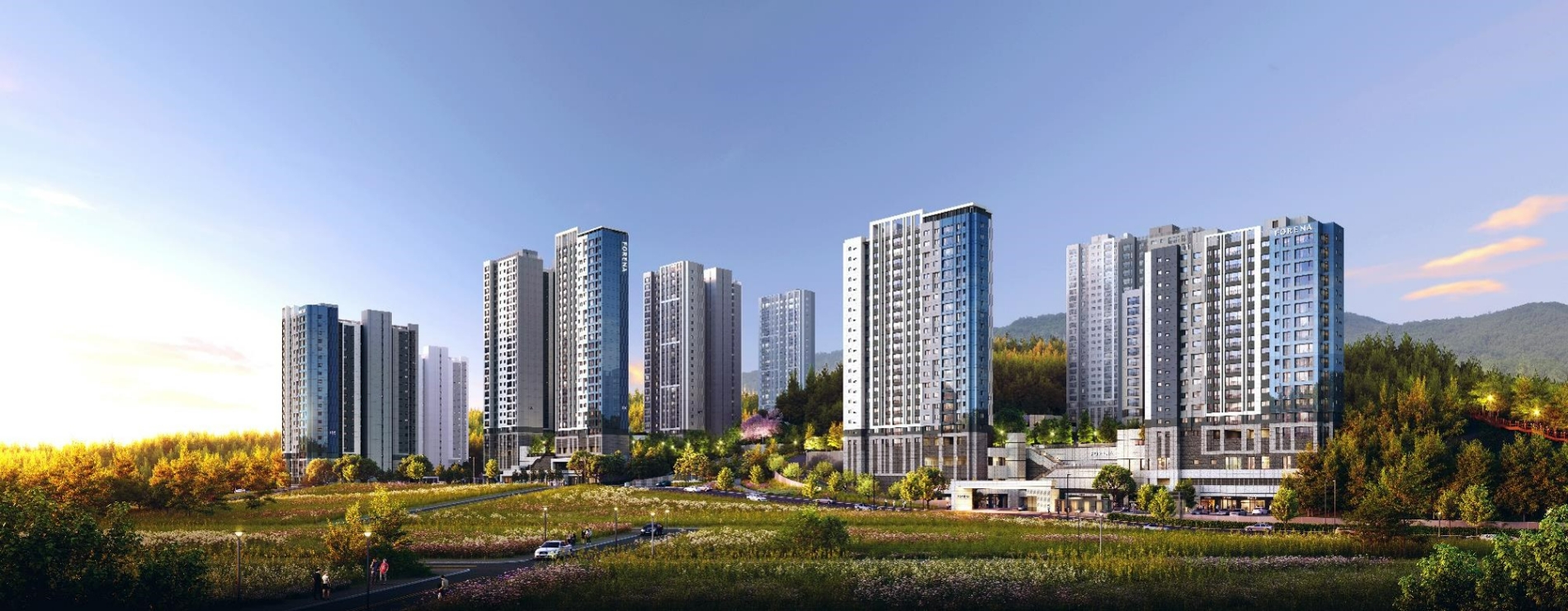 한화 포레나 대전월평공원 투시도