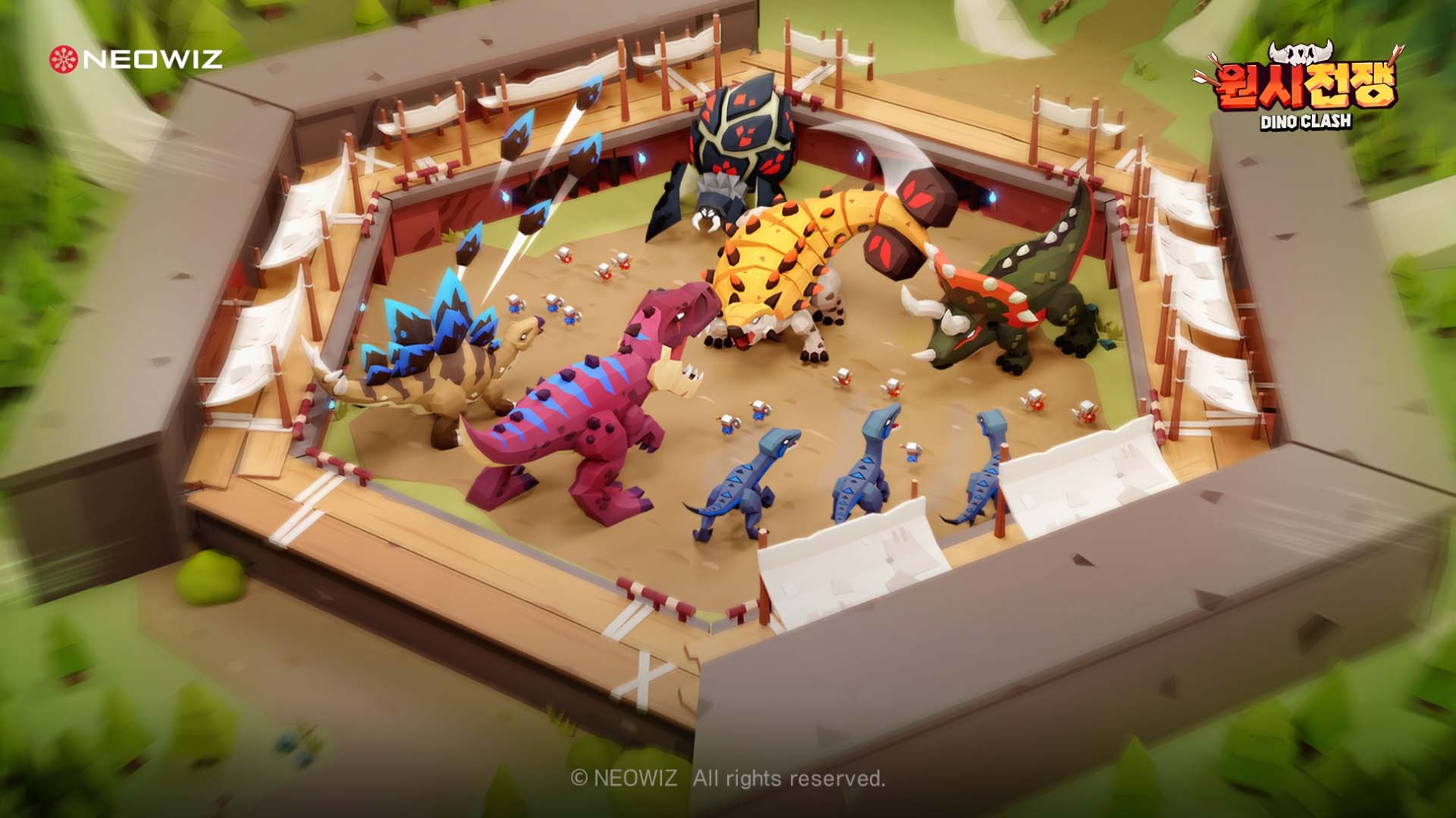 네오위즈 모바일 신작 ‘원시전쟁’, 신규 콘텐츠 ‘다이노 럼블’ 업데이트