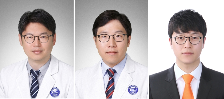 (왼쪽부터) 분당차병원 혈액종양내과 전홍재ㆍ김찬 교수, 이원석 연구교수. 사진=차병원