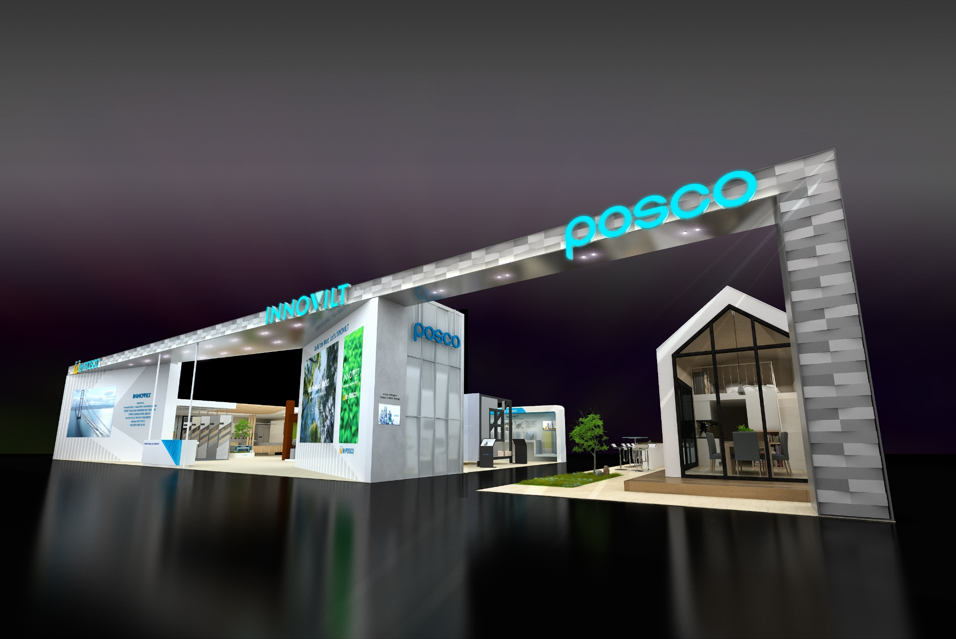 '포스코 이노빌트관' 전시 조감도.(사진=포스코)