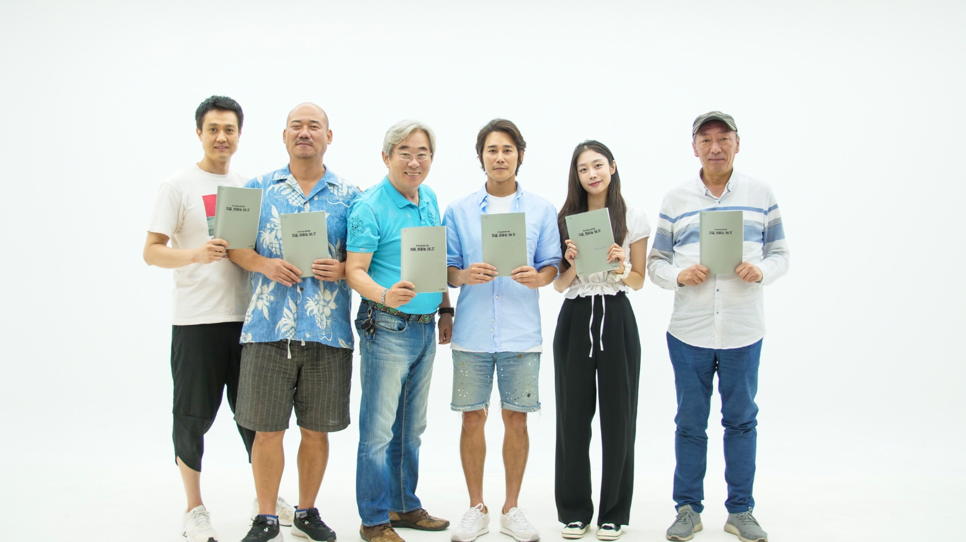 웹드라마 출연진(좌측부터 배우 주석제, 김준배, 송민형, 정태우, 서지수, 염동헌)