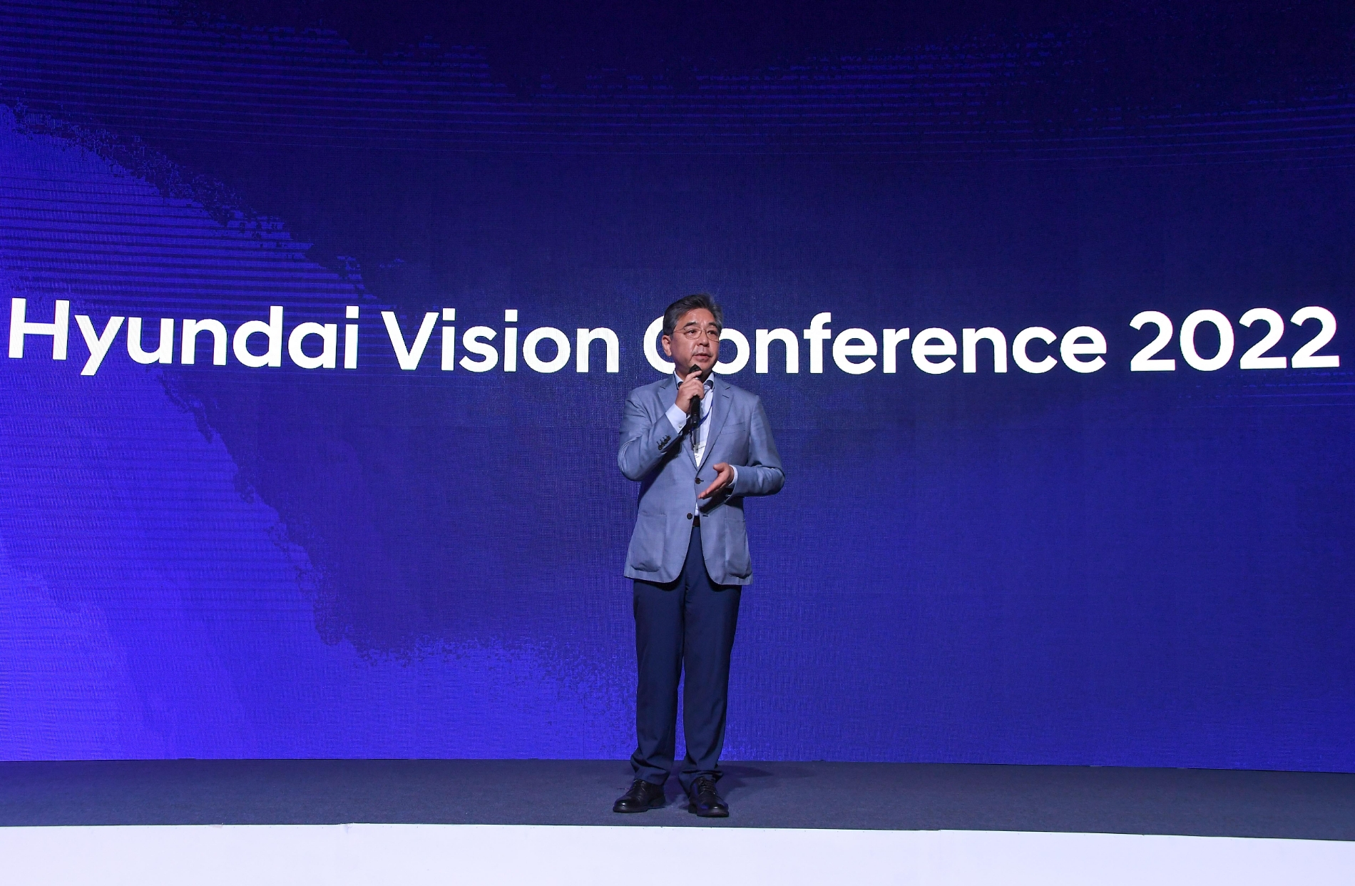 지난 3일 열린 현대 비전 컨퍼런스(Hyundai Vision Conference)에서 현대차 대표이사 장재훈 사장이 환영사를 하는 모습.(사진=현대자동차)