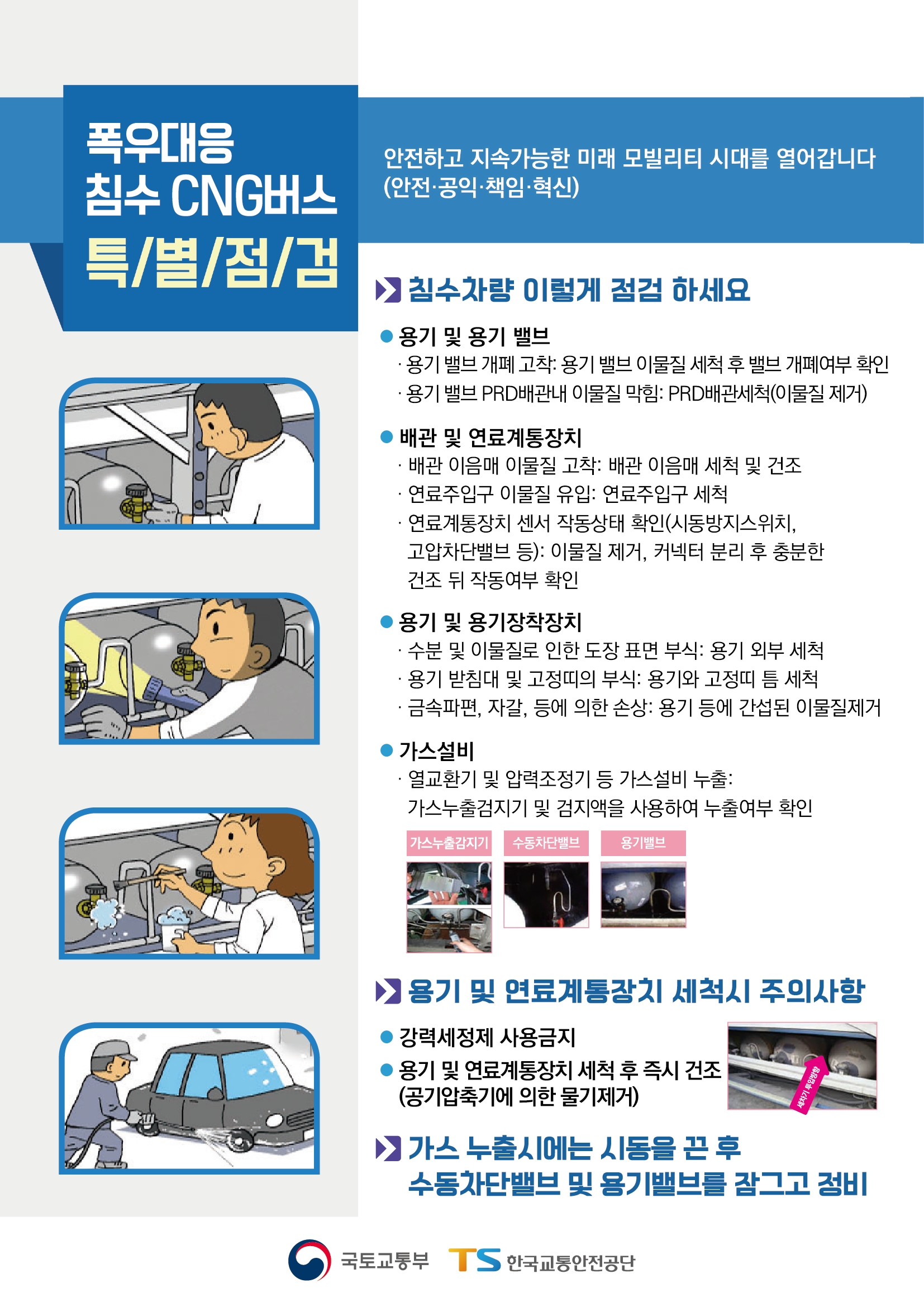 한국교통안전공단, 정부와 폭우로 침수된 ‘CNG 버스 안전운행’ 지원