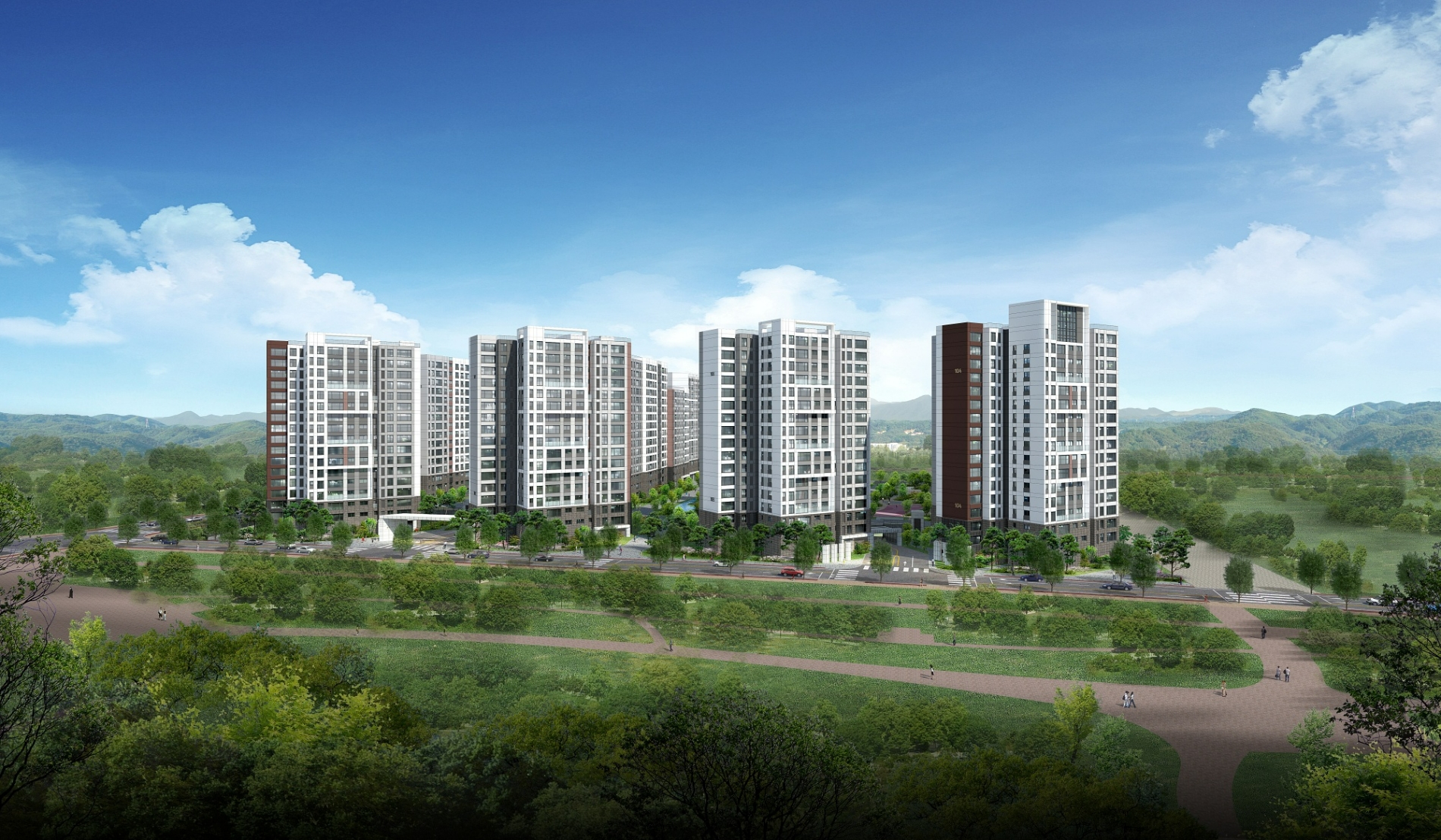 에코델타시티 푸르지오 센터파크 투시도.(사진=대우건설)