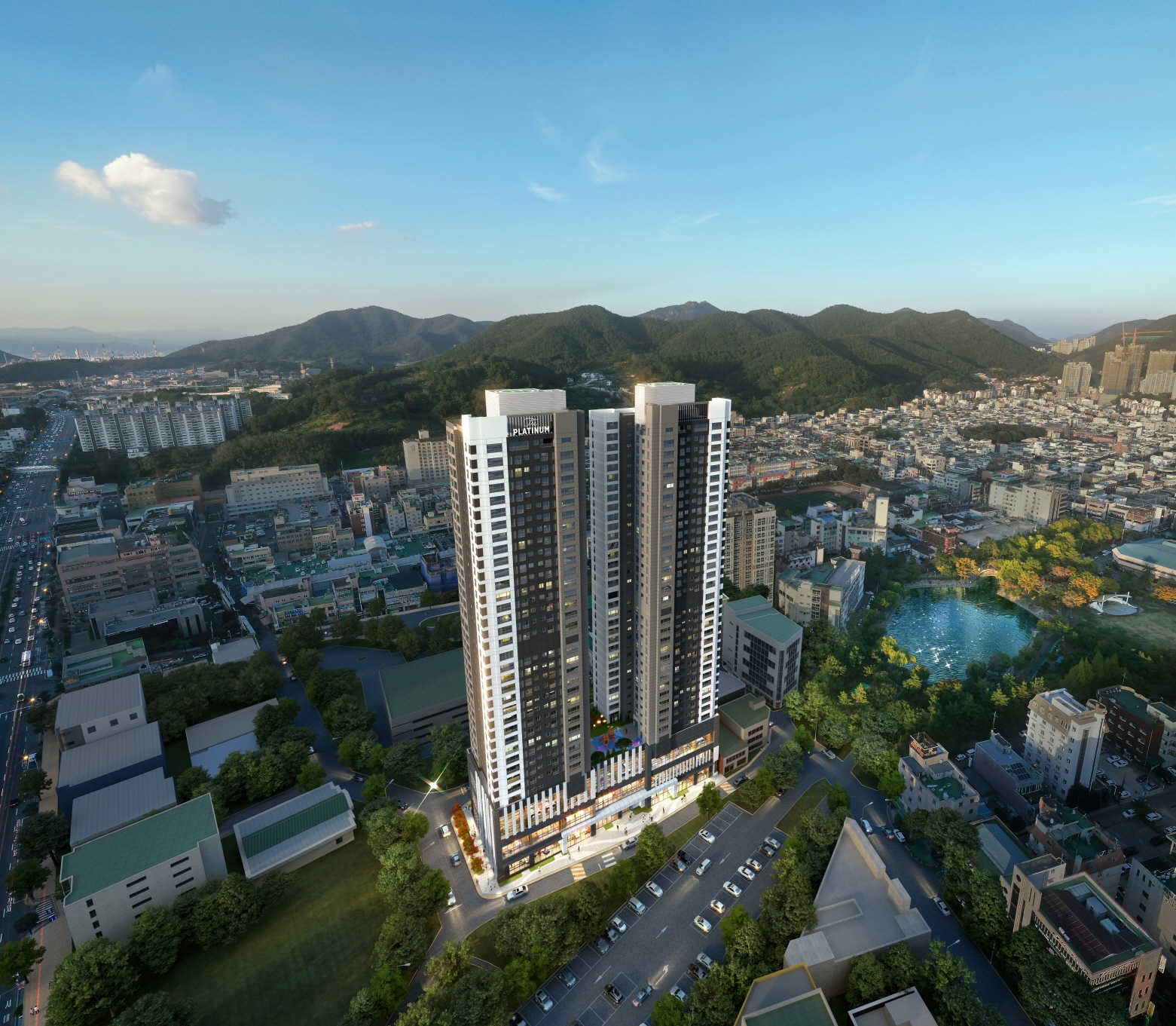 여수 학동 쌍용 더 플래티넘 여수35 조감도.(사진=쌍용건설)