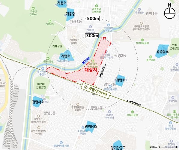 광명3구역 위치도