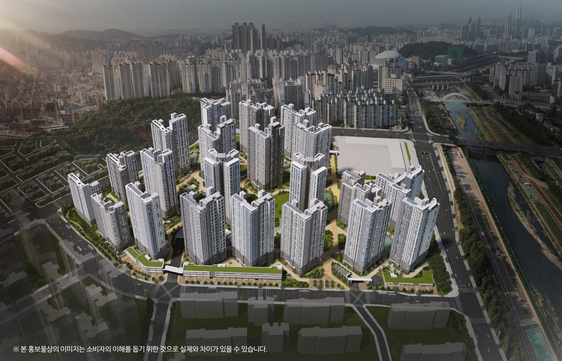 철산자이 더 헤리티지 조감도.(사진=GS건설)