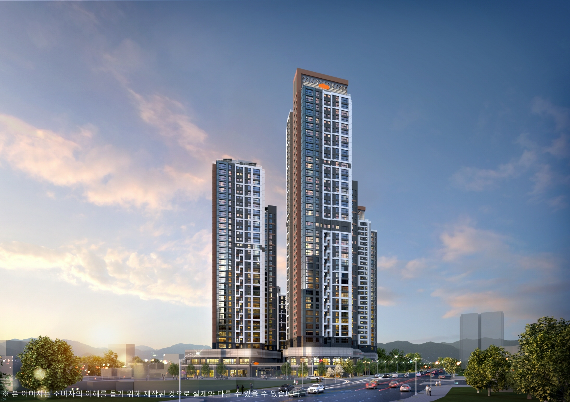 e편한세상 대전역 센텀비스타 투시도.(사진=DL건설)