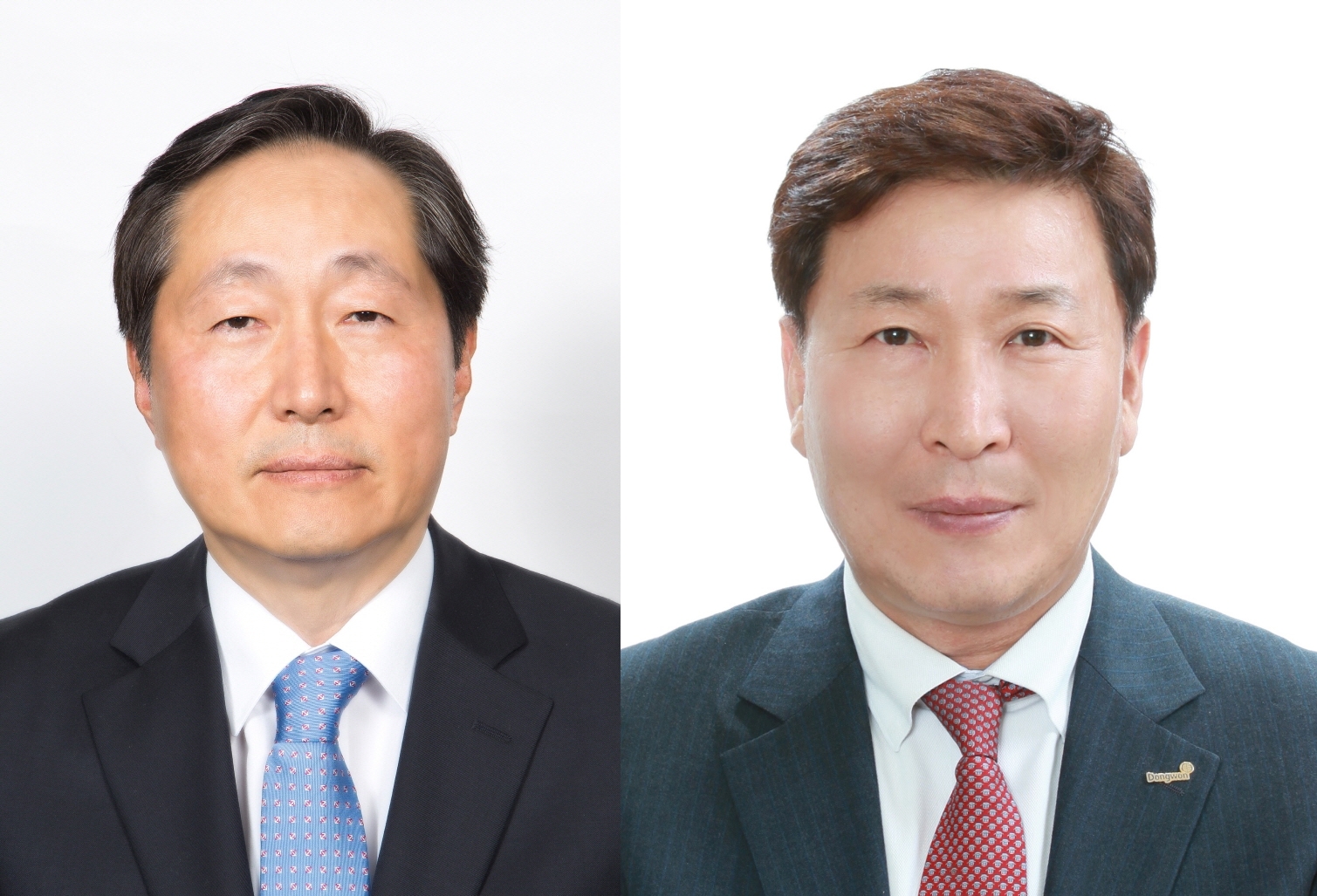 좌)이명우 동원산업 사업지주부문 부회장 우) 김성용 동원F&B 대표이사 사장