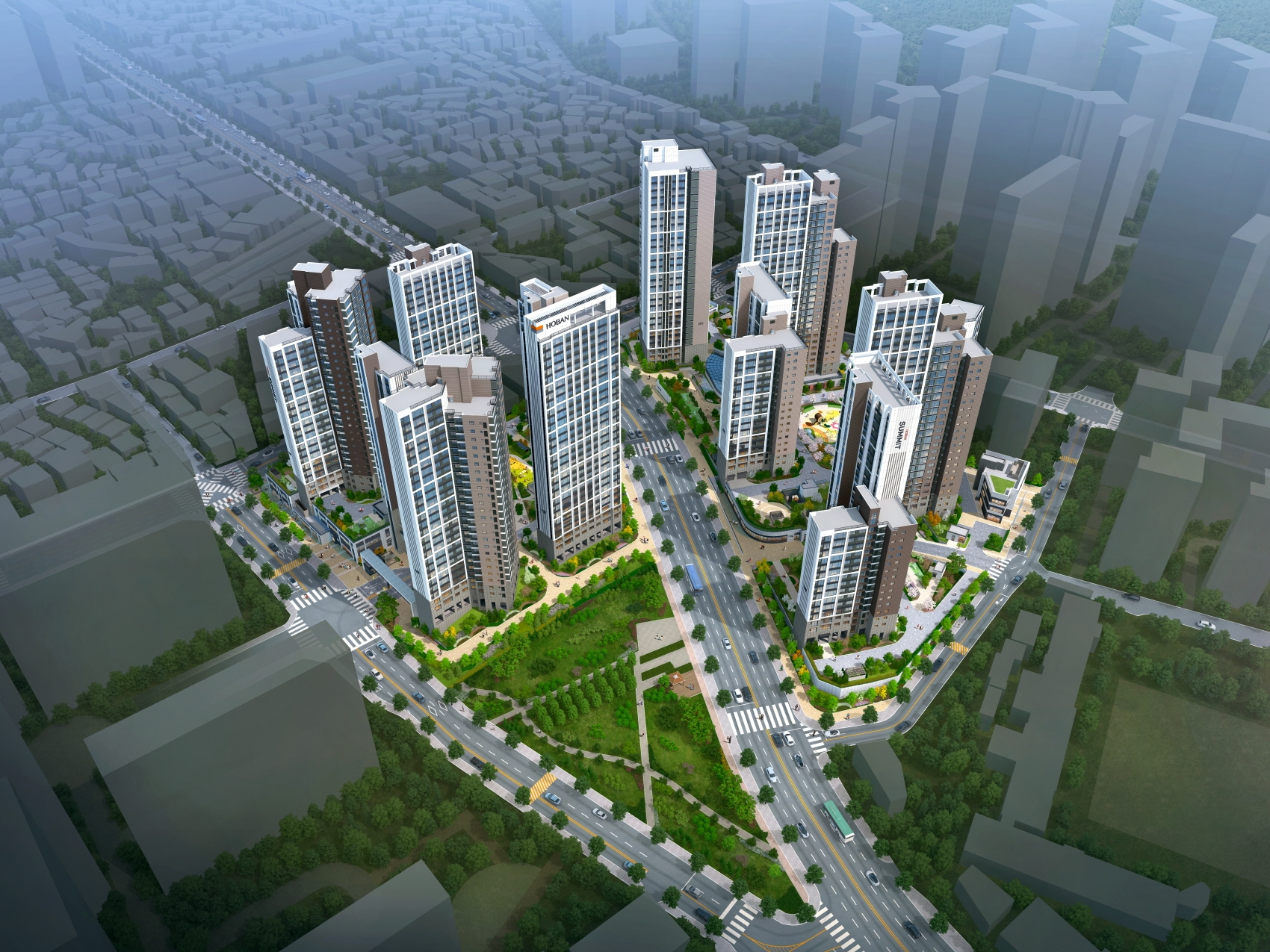 호반건설 광명 10R구역 조감도