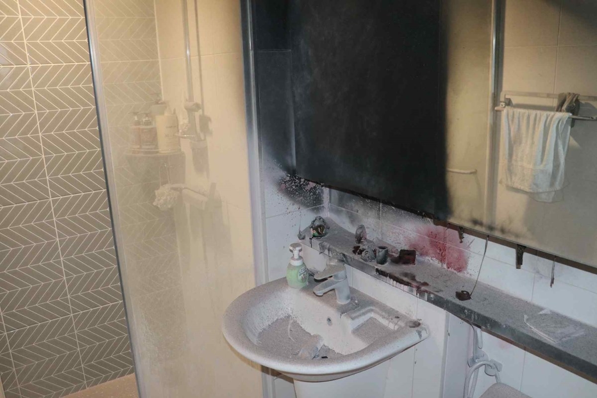 향초 복사열에 의한 발화