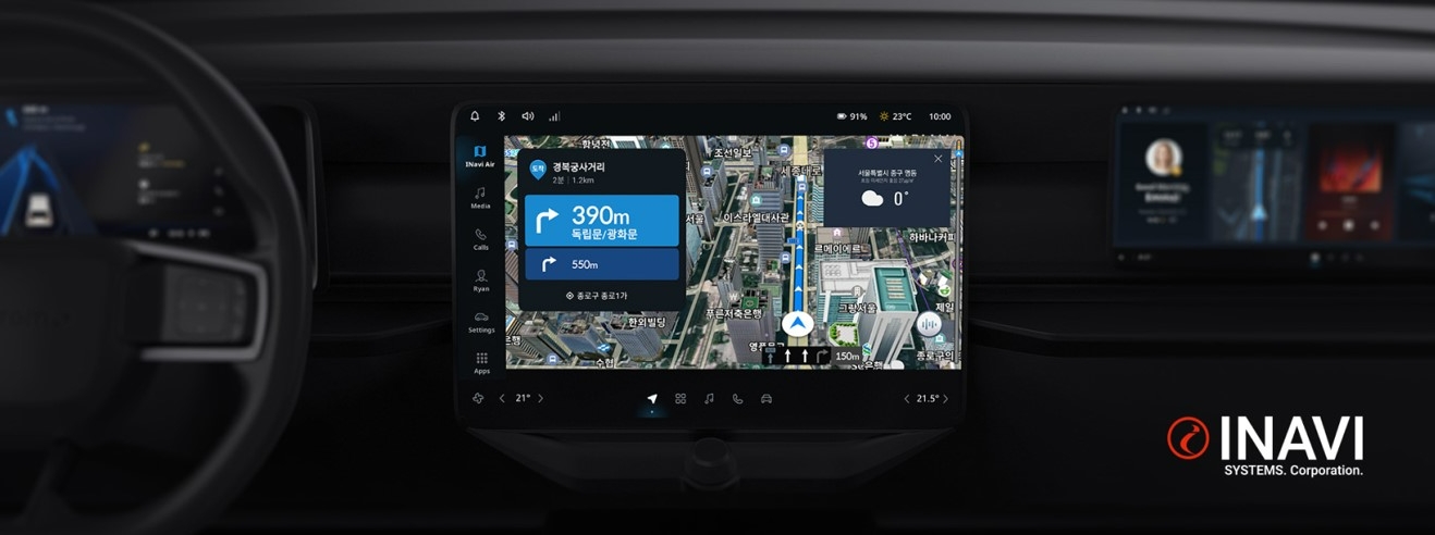 TomTom Digital Cockpit 아이나비 내비게이션 탑재.(사진=팅크웨어)