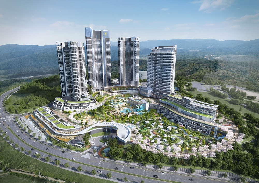 롯데리조트(예정) 및 ‘울산 롯데캐슬 블루마리나’ 생활숙박시설 조감도(이미지=롯데건설)