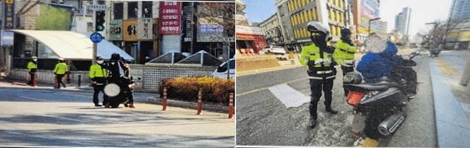 이륜차 광역단속 모습.(제공=대구경찰청)