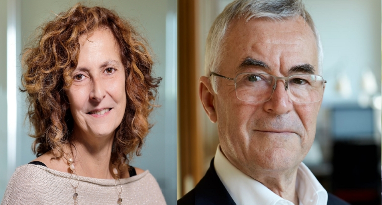 GSK의 마리아그라지아 피자 박사(좌)와 리노 라푸올리 박사(우). 사진=SK바이오사이언스