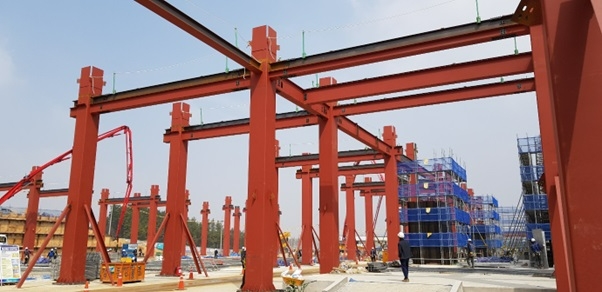 P-Box Column 적용 현장 모습.(사진=포스코)