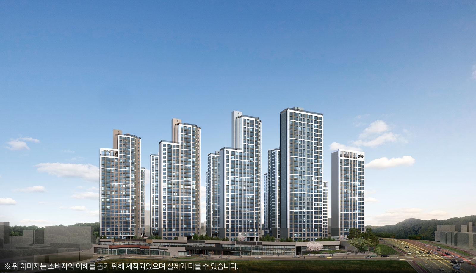 청주 동일하이빌 파크레인 투시도.(사진=동일토건)