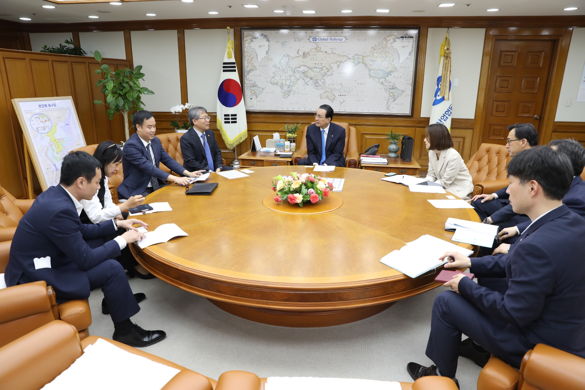 노동진 수협 회장 주한 베트남 대사와 수산 협력 논의 전경. (사진=수협중앙회)