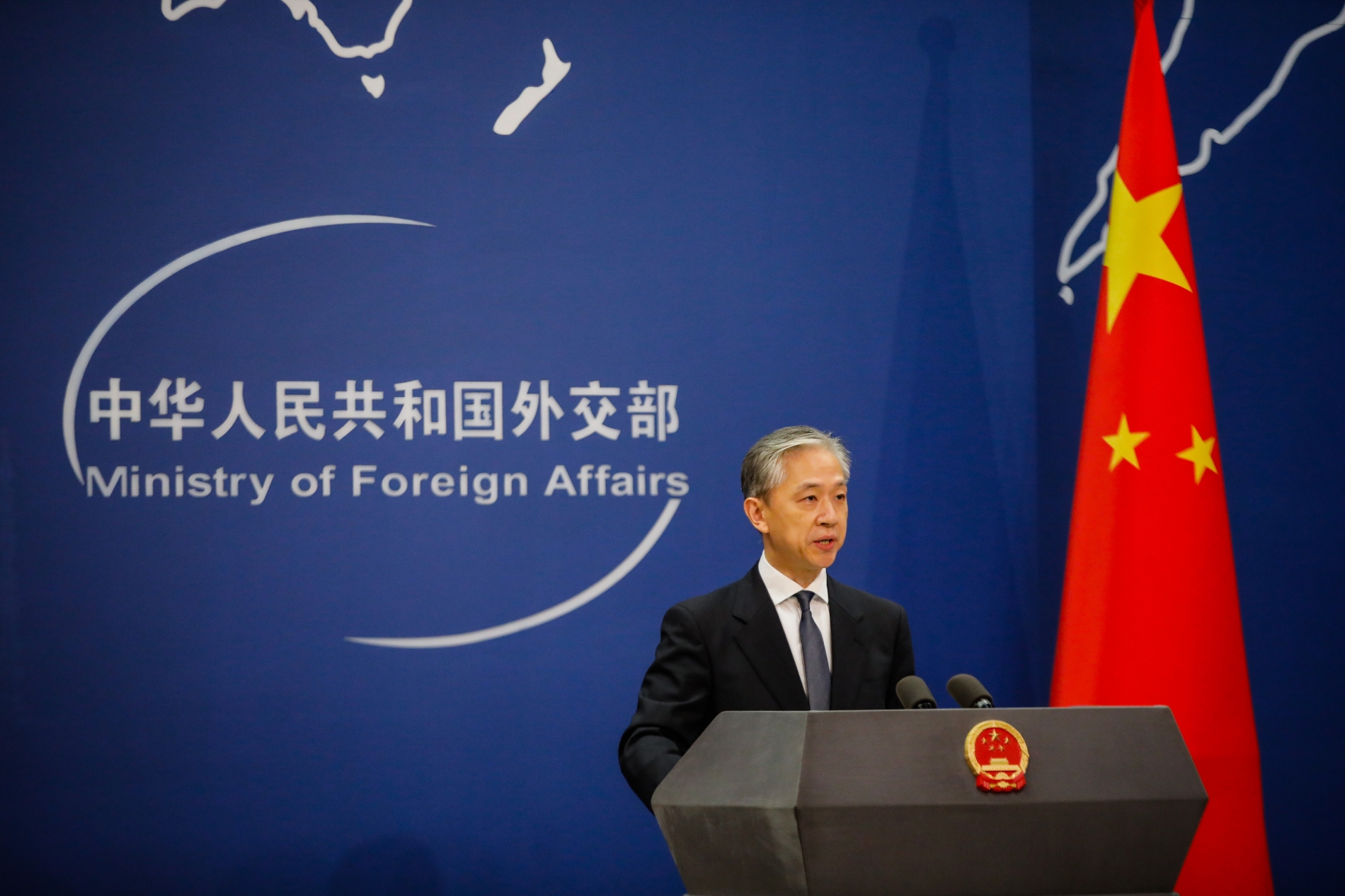 왕원빈 중국 외교부 대변인.(사진=연합뉴스)