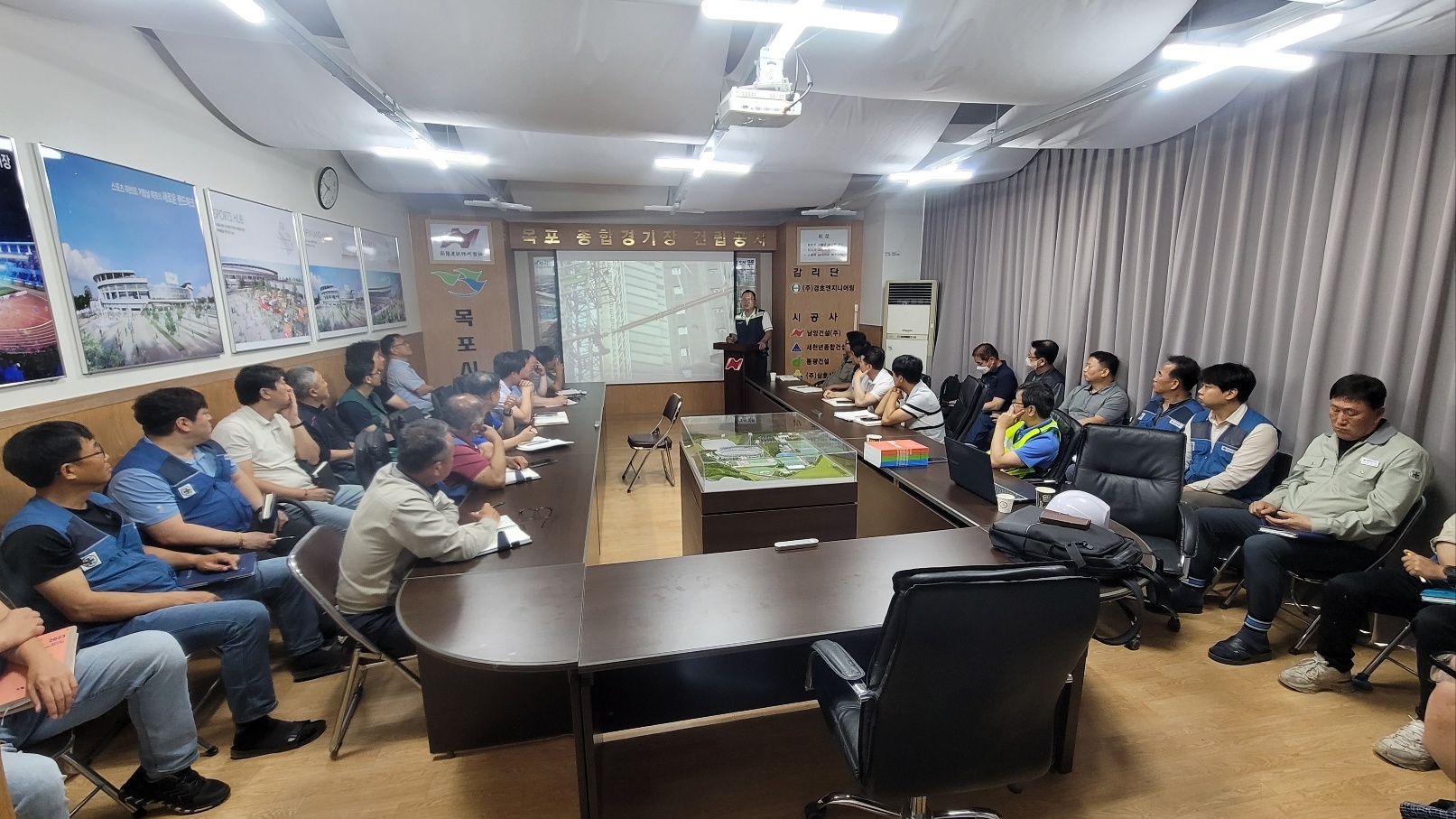 목포 전국체육대회 경기장 안전점검 전경. (사진=국토안전관리원)