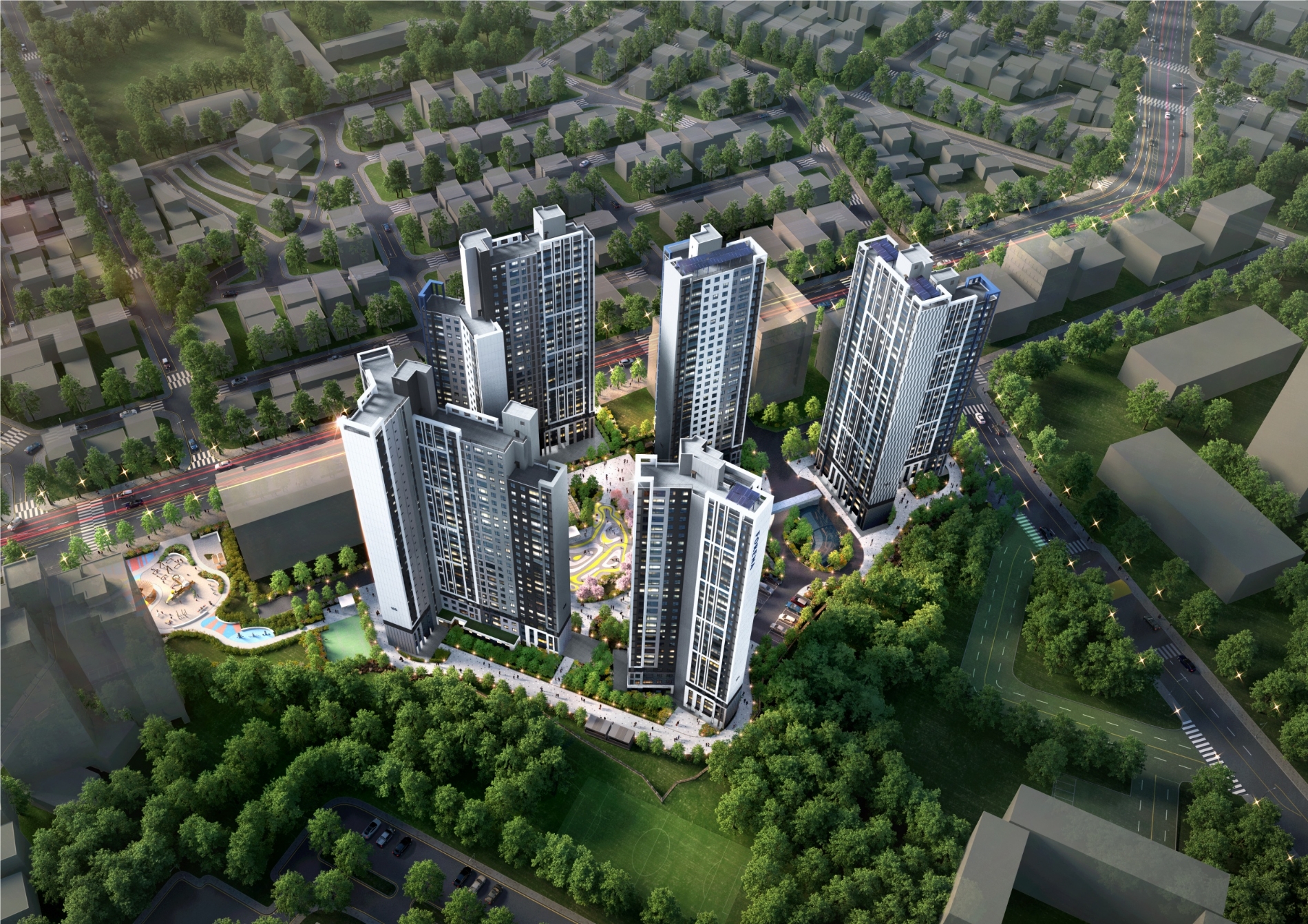 포레나 인천학익 조감도.(사진=한화 건설부문)