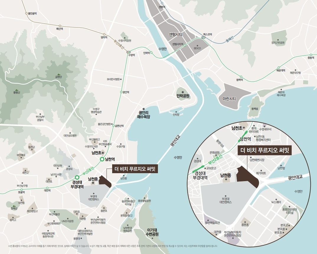 더 비치 푸르지오 써밋 지역도.(사진=대우건설)