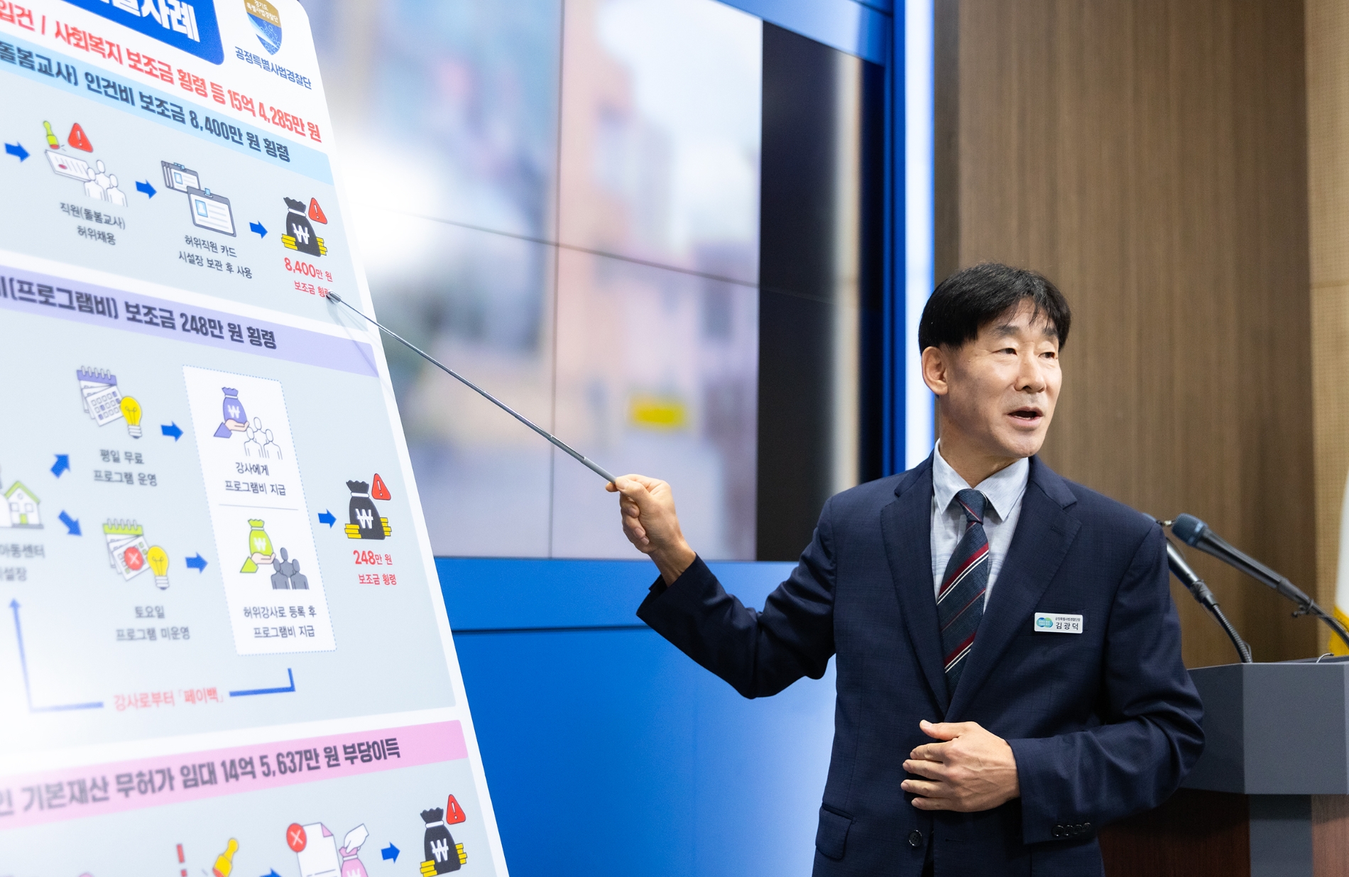 사회복지시설 보조금 목적외 사용 수사결과 기자회견