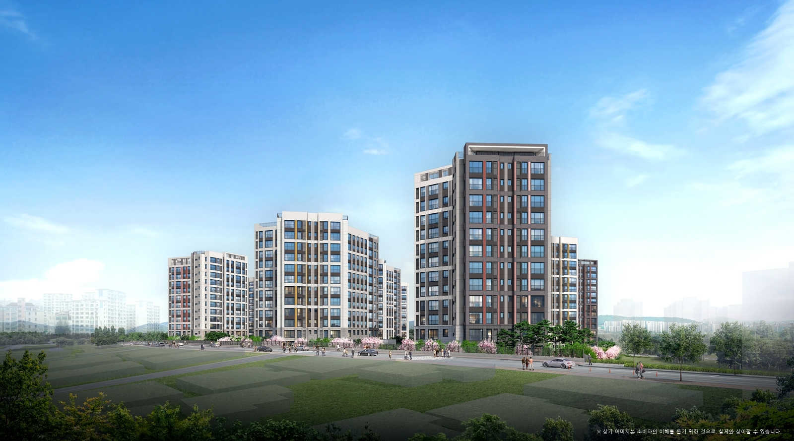 힐스테이트 수원파크포레 투시도.(사진=현대엔지니어링)