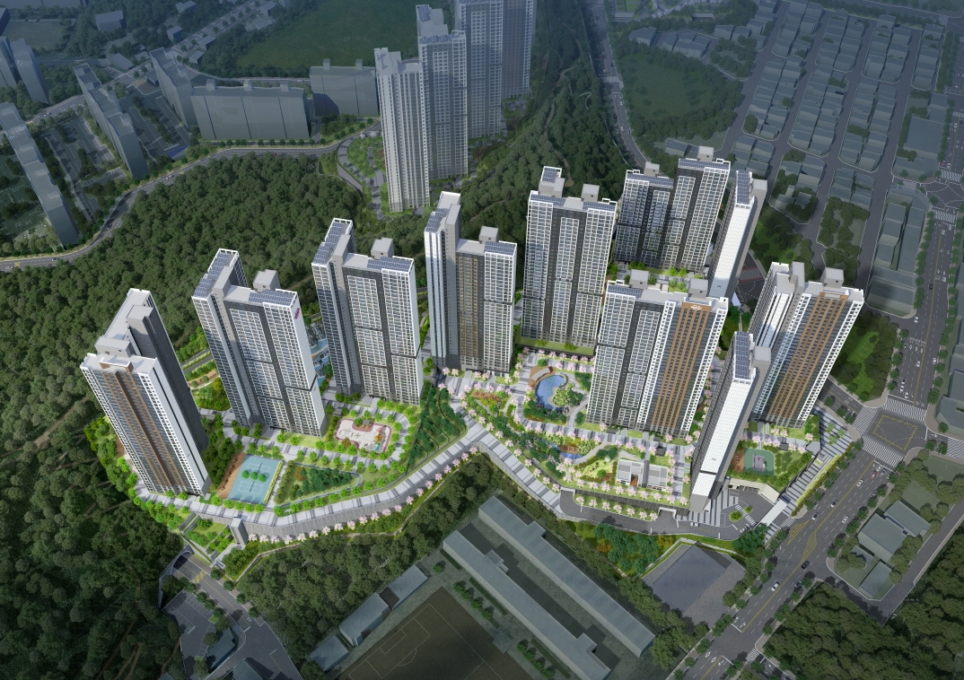 구미 그랑포레 데시앙 1BL 조감도.(사진=태영건설)