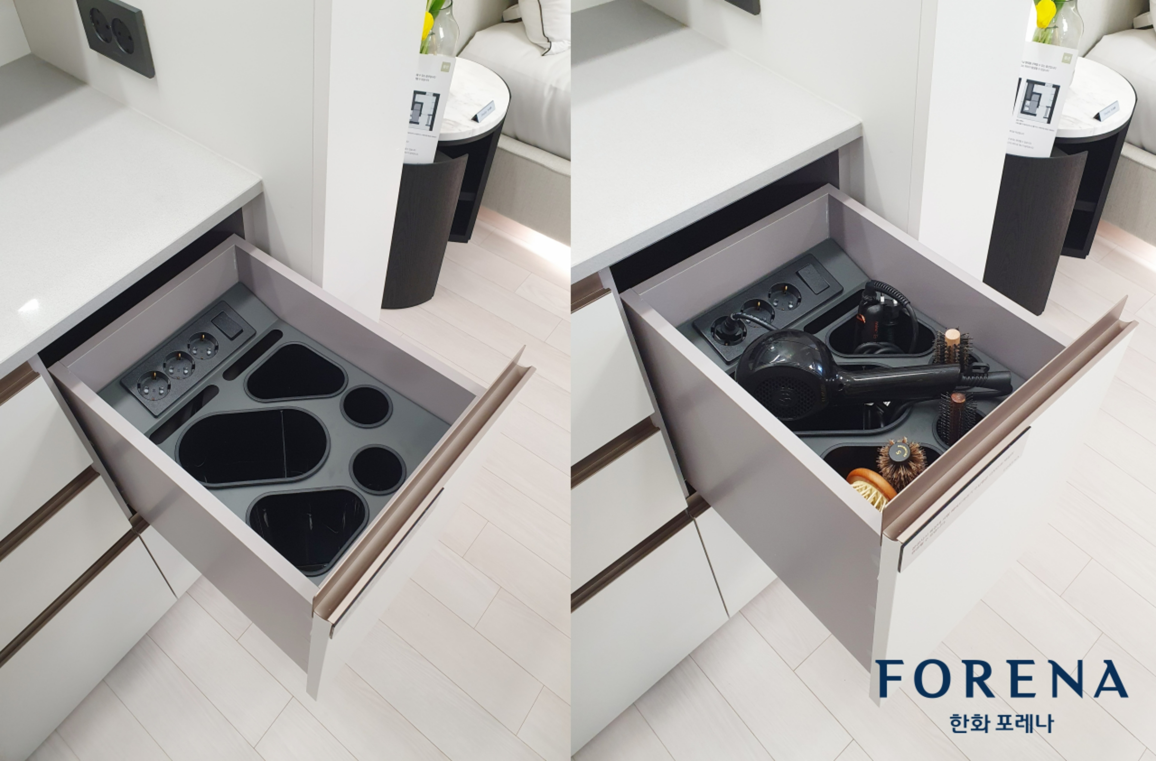 2023 우수디자인(GD)에 선정된 ㈜한화/건설의 ‘포레나 헤어 드라이기 수납시스템 (FORENA Hair Acceptance)’.(사진=한화 건설부문)