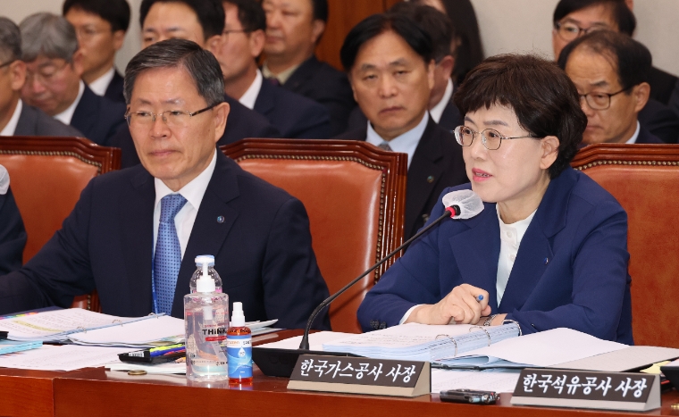 24일 국회 산업통상자원중소벤처기업위원회 국정감사에서 최연혜 한국가스공사 사장이 답변 하고 있다. (사진=연합뉴스)