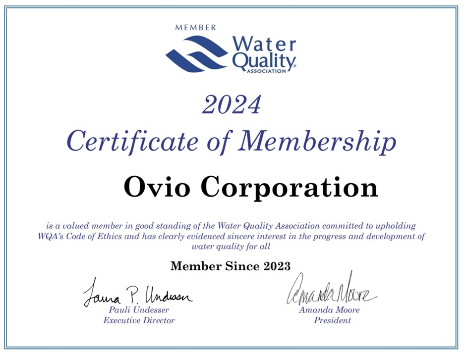 [산업 이슈] 오비오(OVIO), 미국수질협회(WQA) 회원사로 공식 가입 外