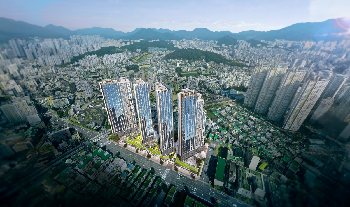 동래 롯데캐슬 시그니처 조감도.(사진=롯데건설)